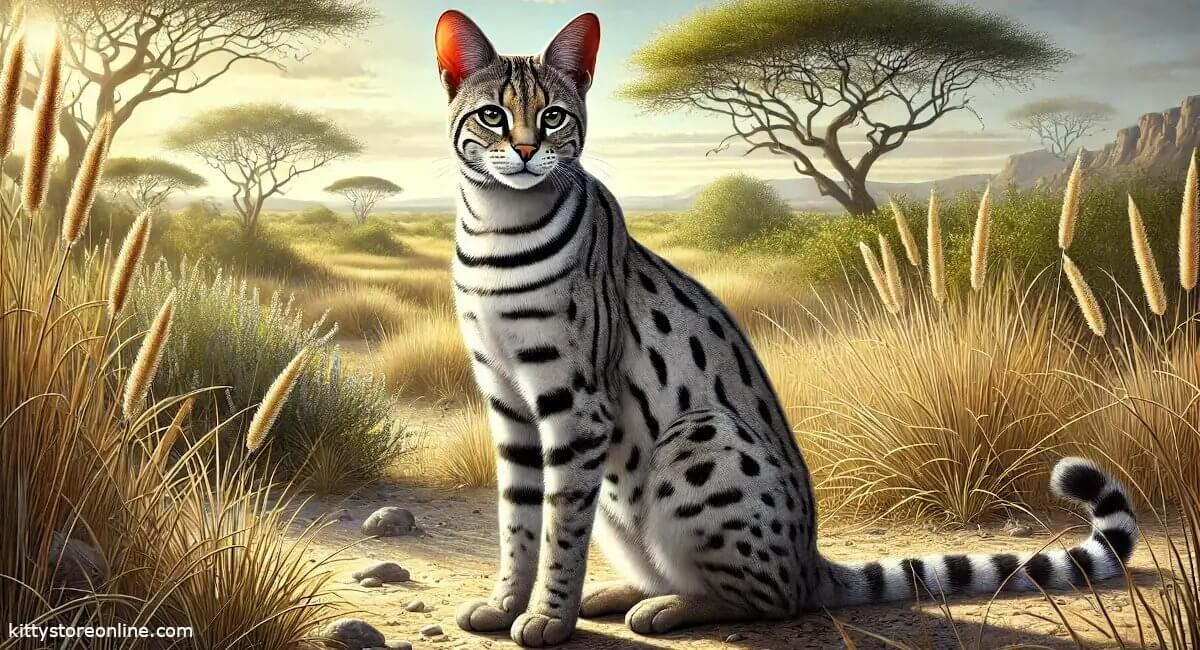 Cat breed Savannah